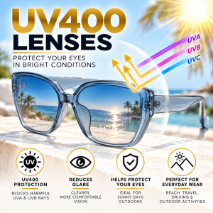 Womens Cat Eye Chunky Sunglasses uv400 lenses
