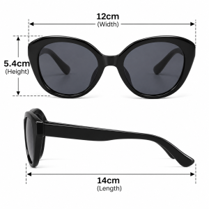 Womens Round Oversized Sunglasses dimensions