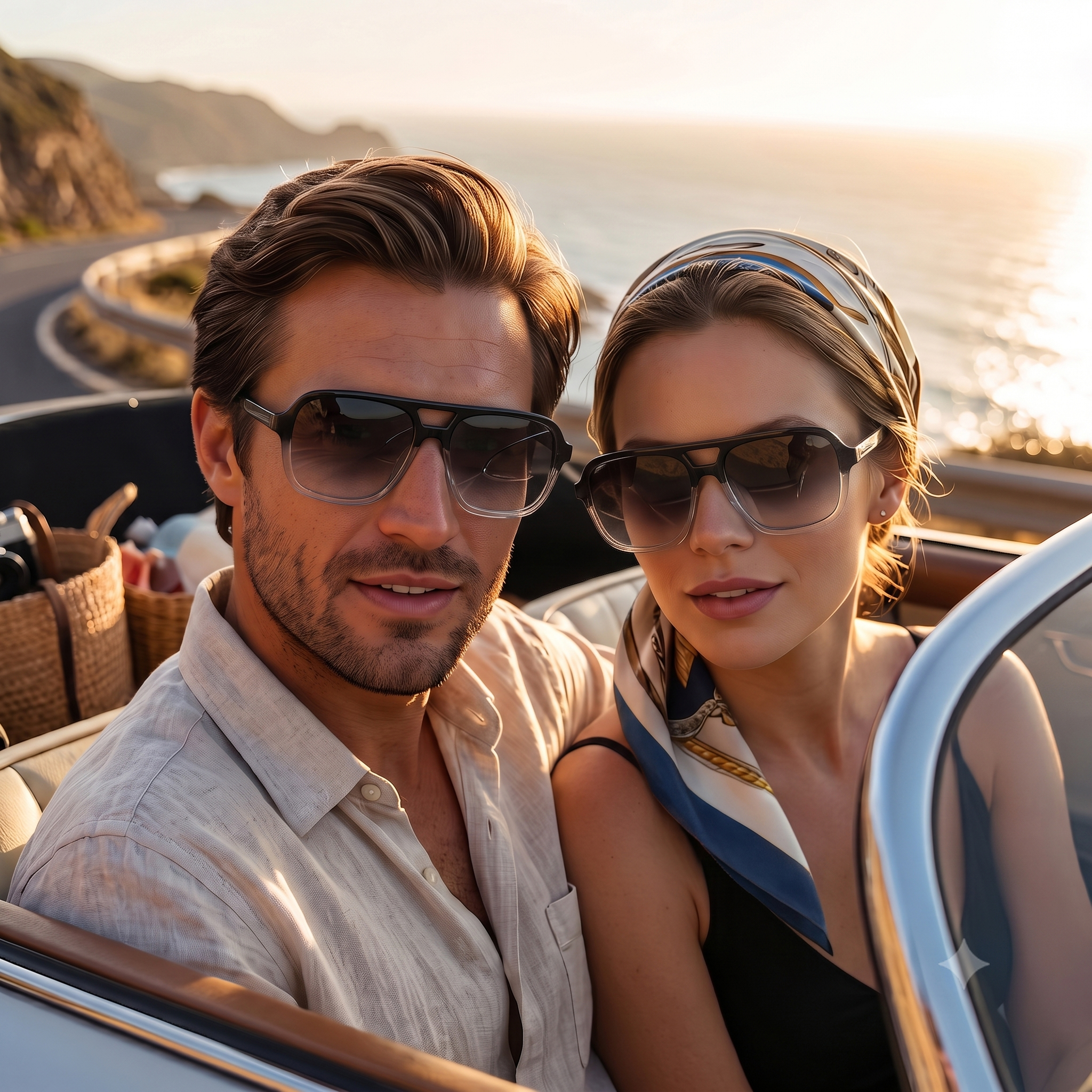 Unisex Oversized Square Aviator Sunglasses model 1