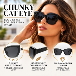 Womens Cat Eye Chunky Sunglasses frame