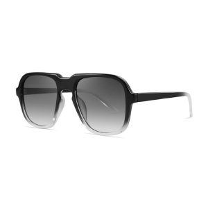 unisex oversized square aviator sunglasses black white
