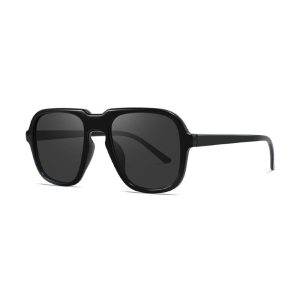 unisex oversized square aviator sunglasses black