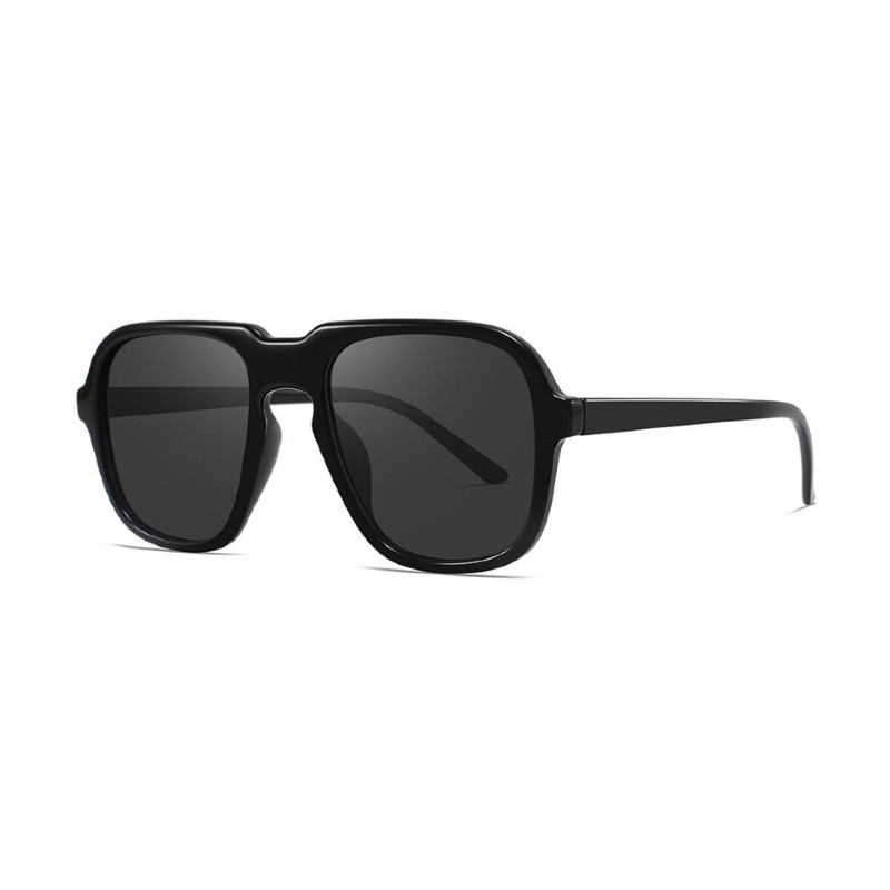 unisex oversized square aviator sunglasses black