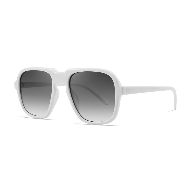 unisex oversized square aviator sunglasses white