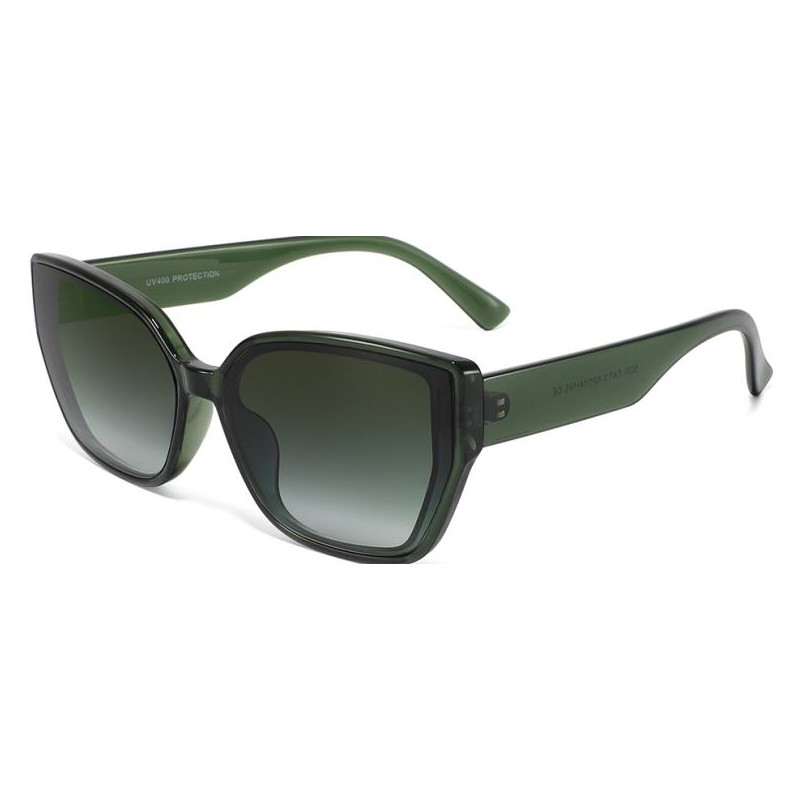 womens cat eye chunky sunglasses green