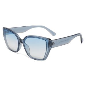 womens cat Eye chunky sunglasses blue