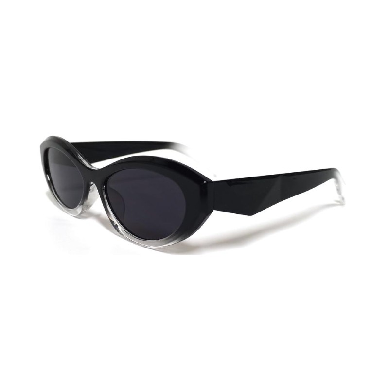 womens oval chunky sunglasses black