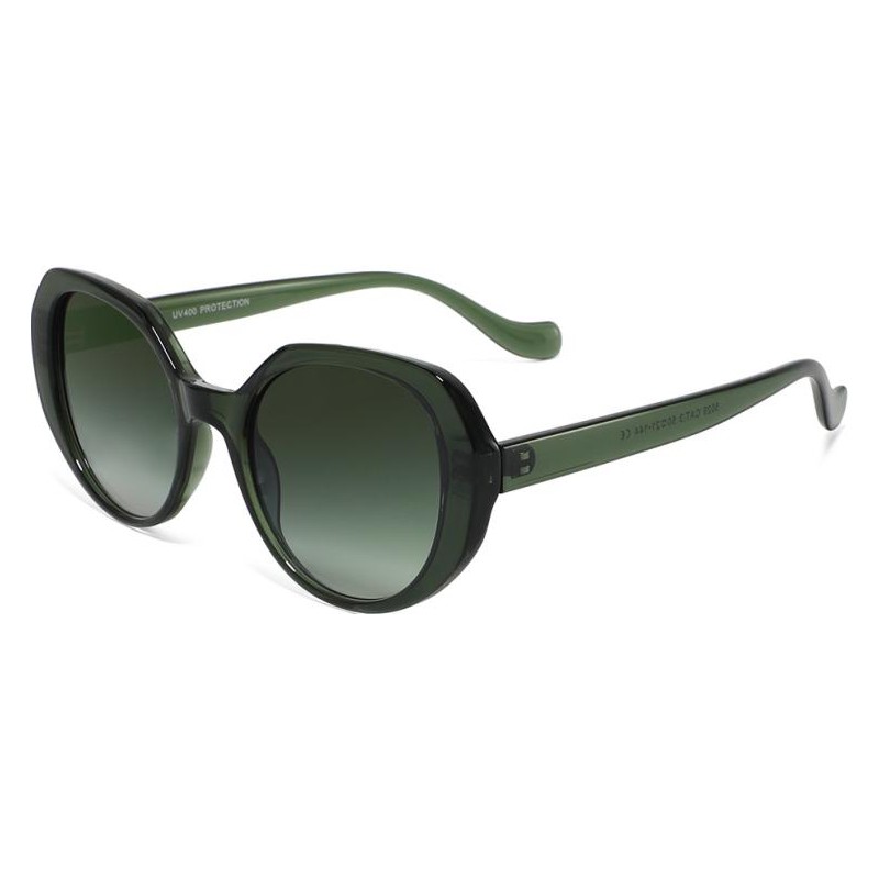 womens round oversized sunglasses green