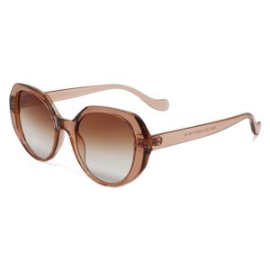 womens round oversized sunglasses brown