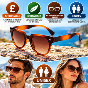 Unisex Round Classic Sunglasses uses