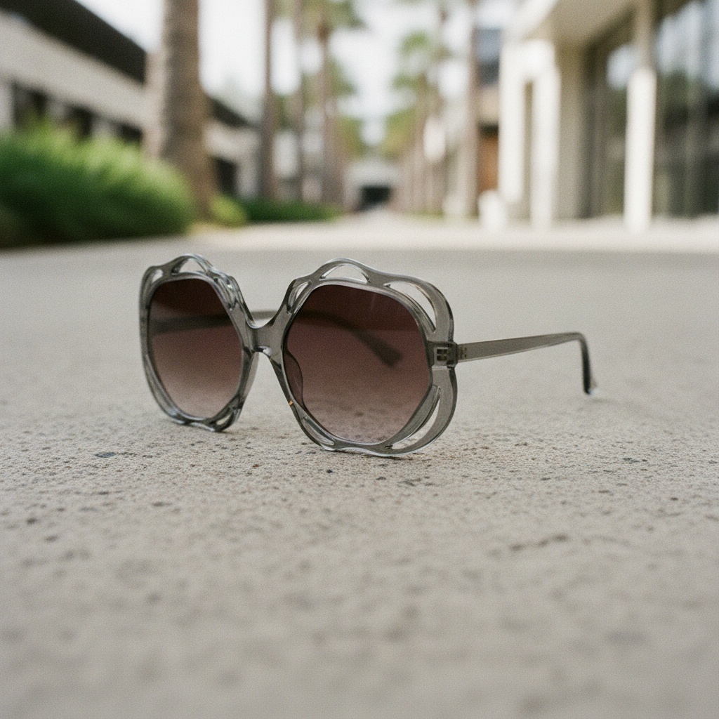 Womens Funky Hexagon Sunglasses 3