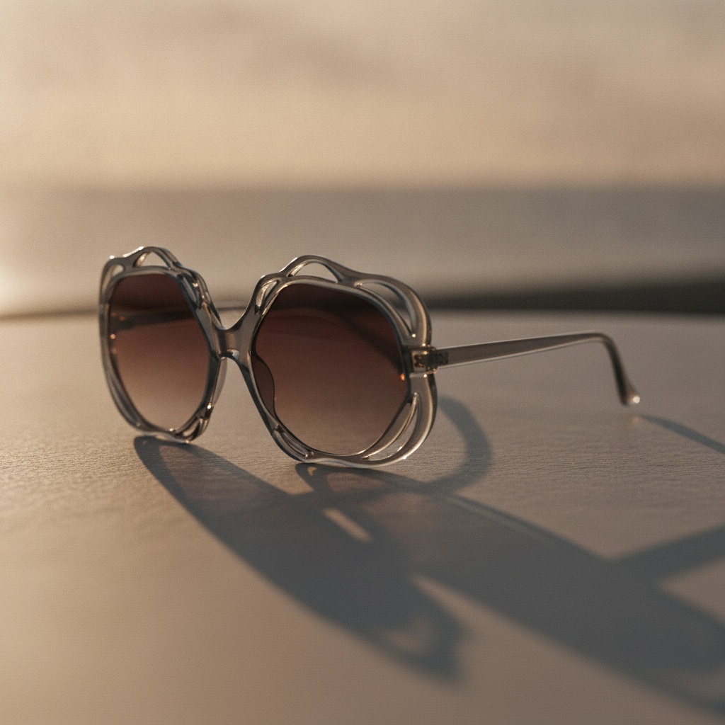 Womens Funky Hexagon Sunglasses 1
