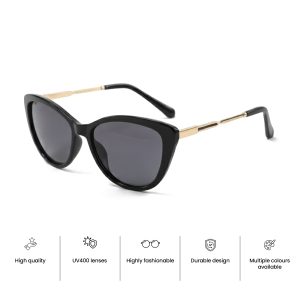Cat Eye Metal Temples Sunglasses promo
