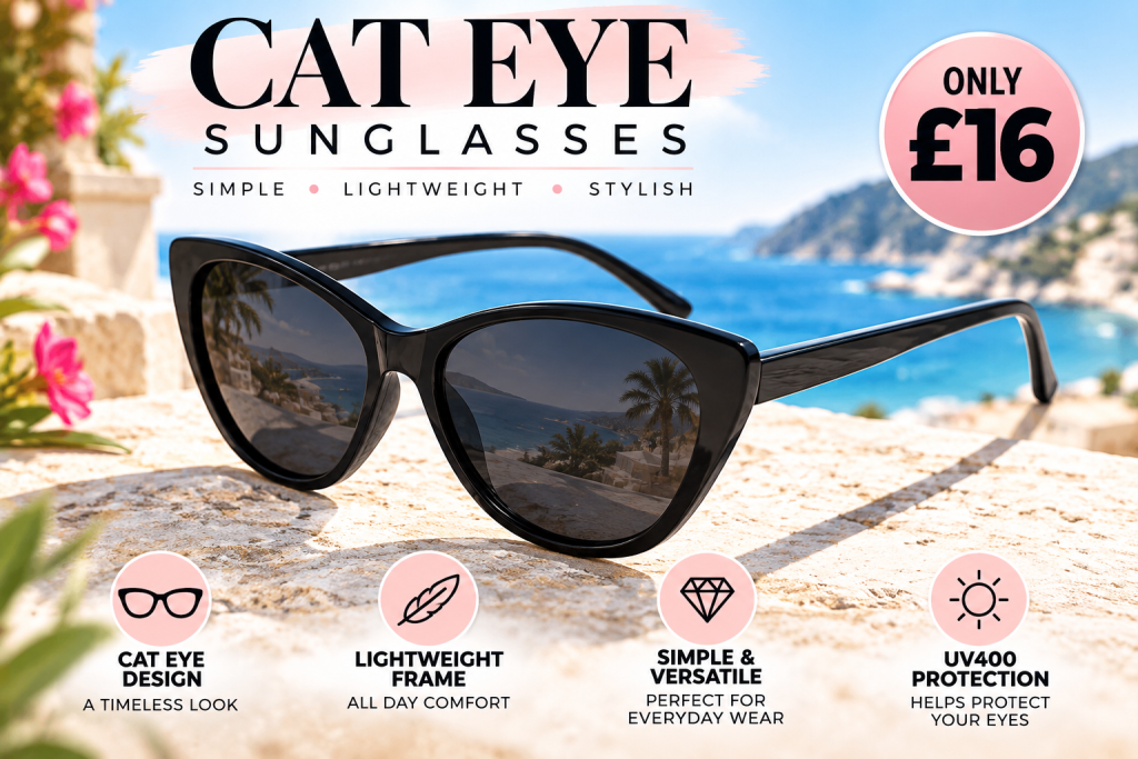 Minimal Cat Eye Sunglasses ad