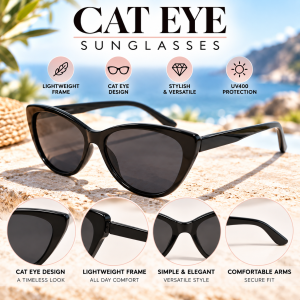 minimal cat eye sunglasses features