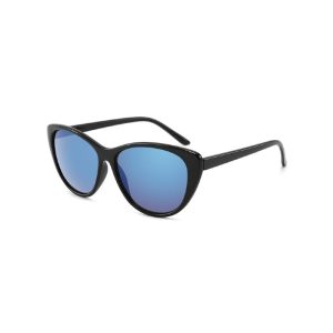 minimal cat eye sunglasses blue lenses