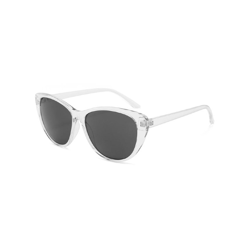 minimal cat eye sunglasses transparent