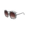 Womens Funky Hexagon Sunglasses grey