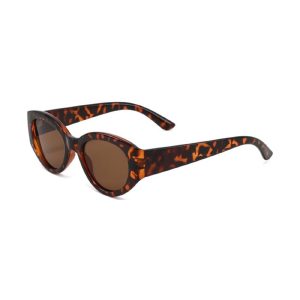 womens oval retro sunglasses leopard