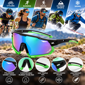 Aerodynamic Full Rim Shield Sunglasses sports