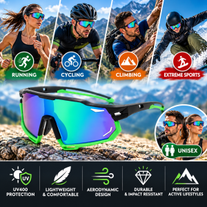 Aerodynamic Full Rim Shield Sunglasses uses