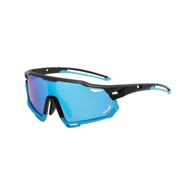 Aerodynamic Full Rim Shield Sunglasses blue