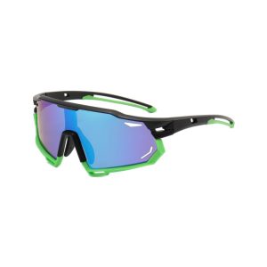 Aerodynamic Full Rim Shield Sunglasses green
