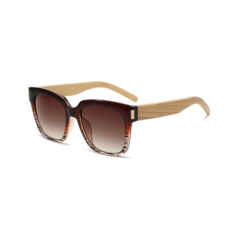 Bamboo Square Butterfly Sunglasses brown