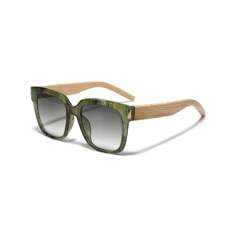 Bamboo Square Butterfly Sunglasses green