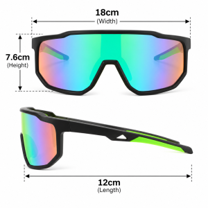 Full Rim Shield Sunglasses dimensions