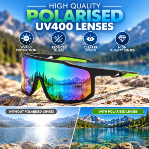 Full Rim Shield Sunglasses polarised lenses