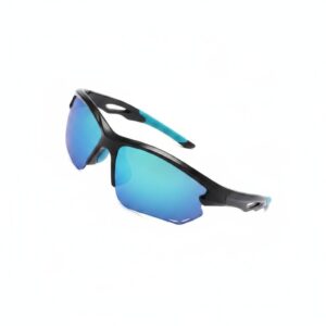 Aerodynamic Half Rim Wraparound Sunglasses 3