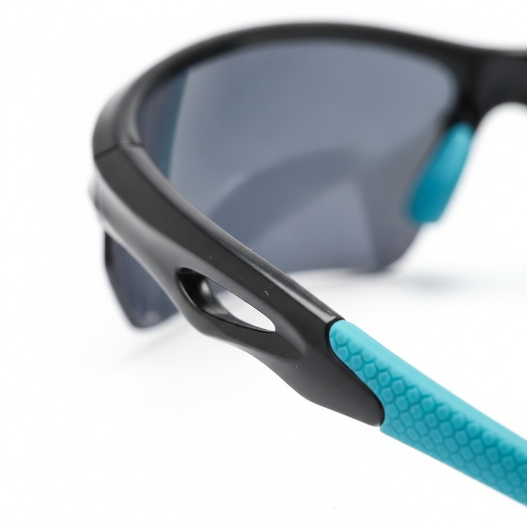 Aerodynamic Half Rim Wraparound Sunglasses 8