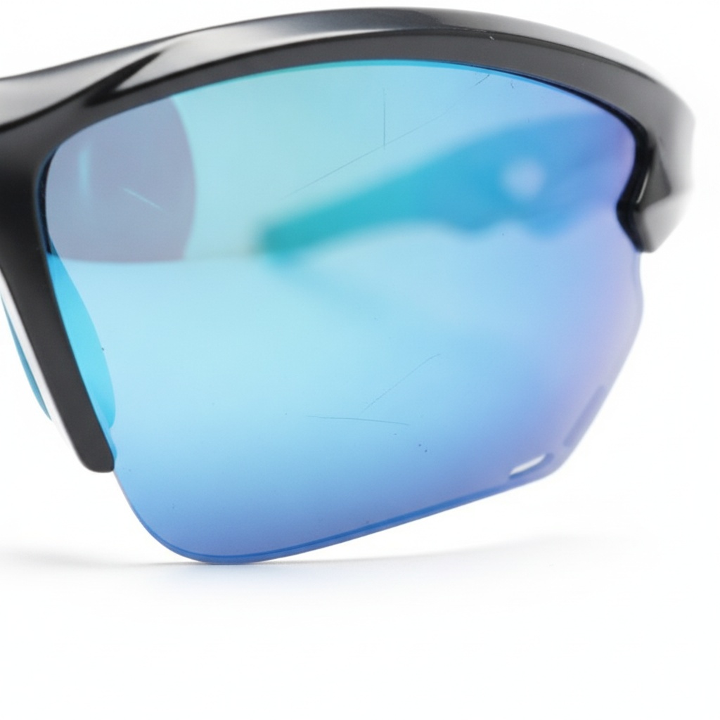 Aerodynamic Half Rim Wraparound Sunglasses 1