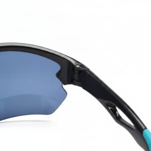 Aerodynamic Half Rim Wraparound Sunglasses 7