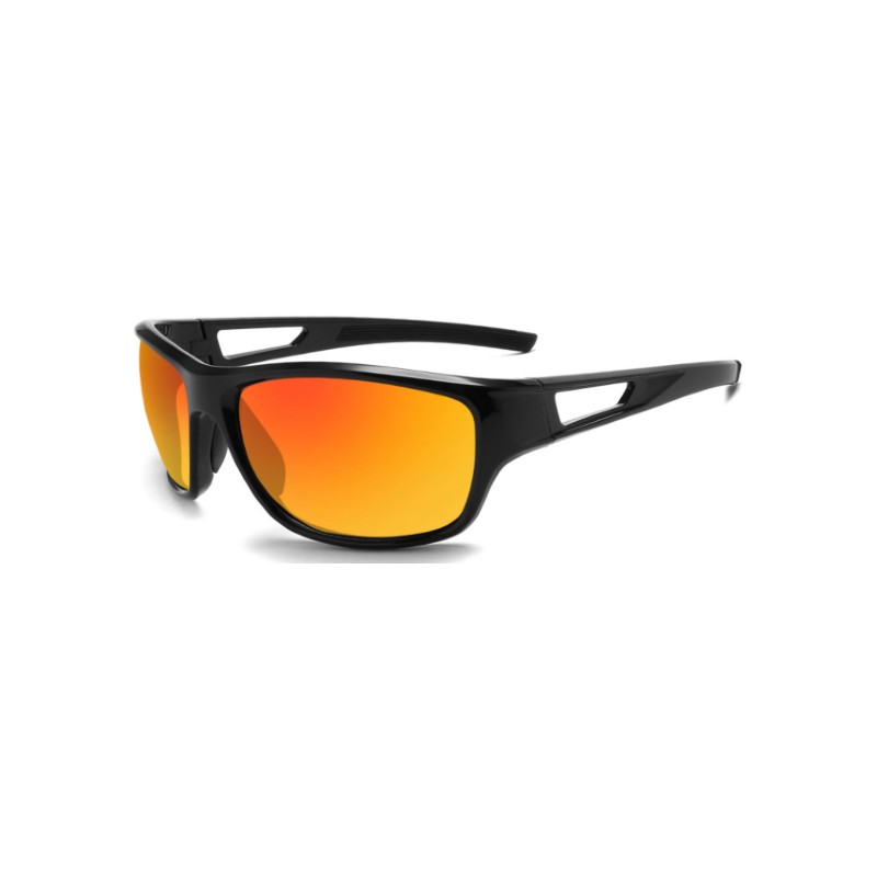 Aerodynamic Rectangle Wraparound Sunglasses orange