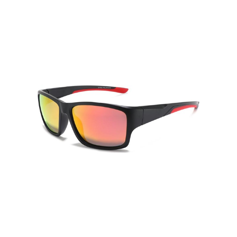 Square Full Rim Wraparound Sunglasses orange