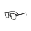 square retro reading glasses black