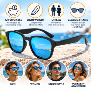 Unisex Square Wayfarer Sunglasses uses