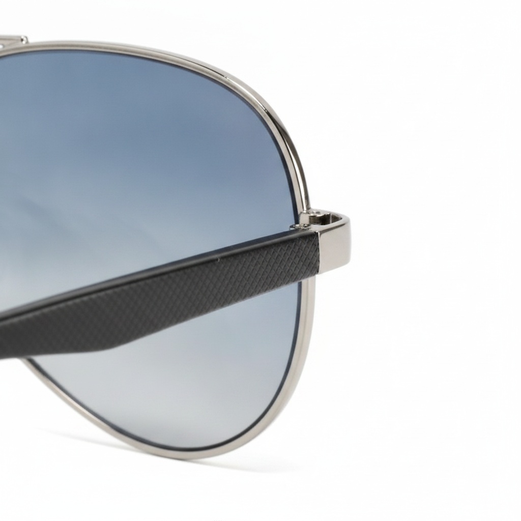 Retro Aviator Acetate Temple Sunglasses 8