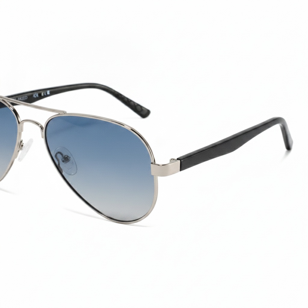 Retro Aviator Acetate Temple Sunglasses 3