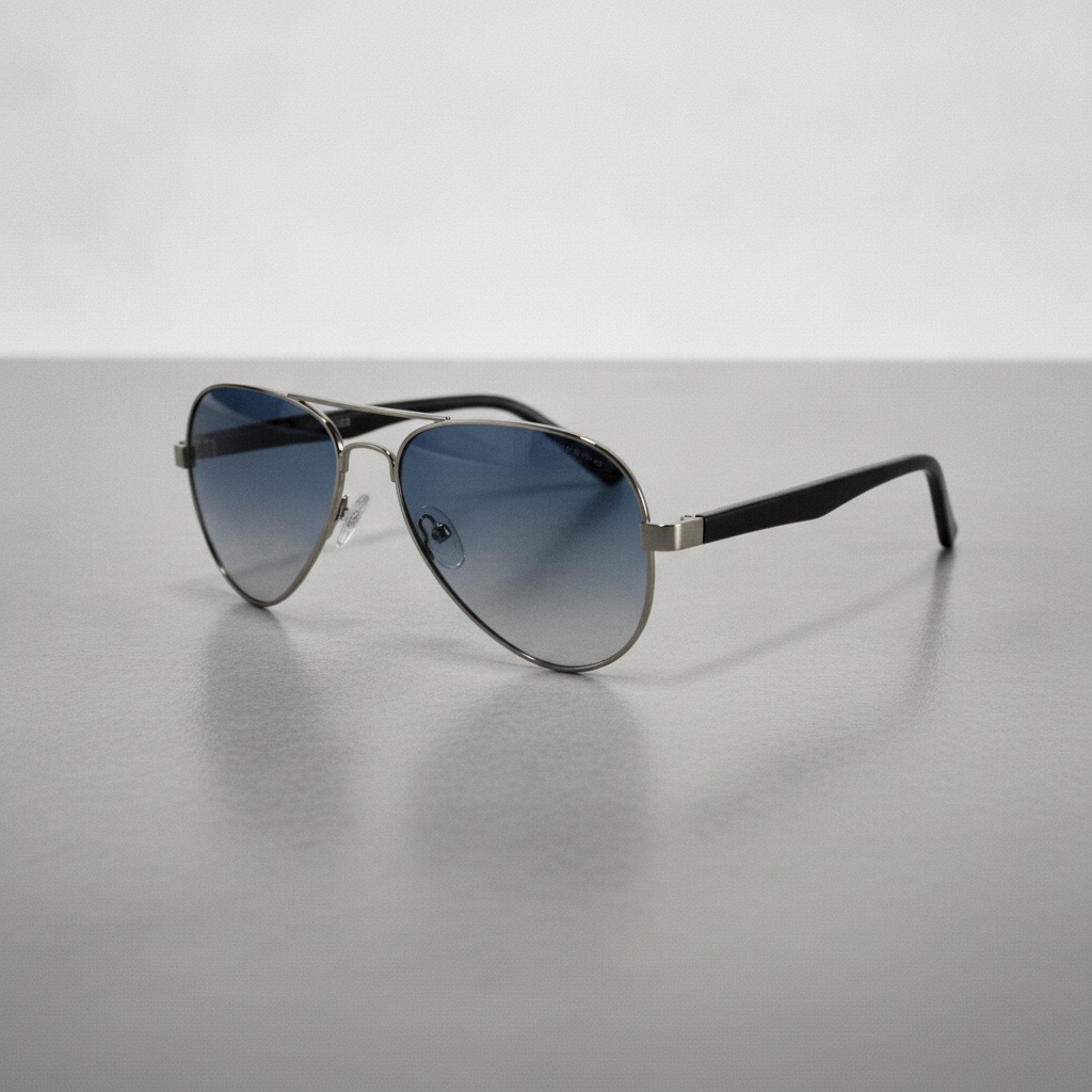 Retro Aviator Acetate Temple Sunglasses 2