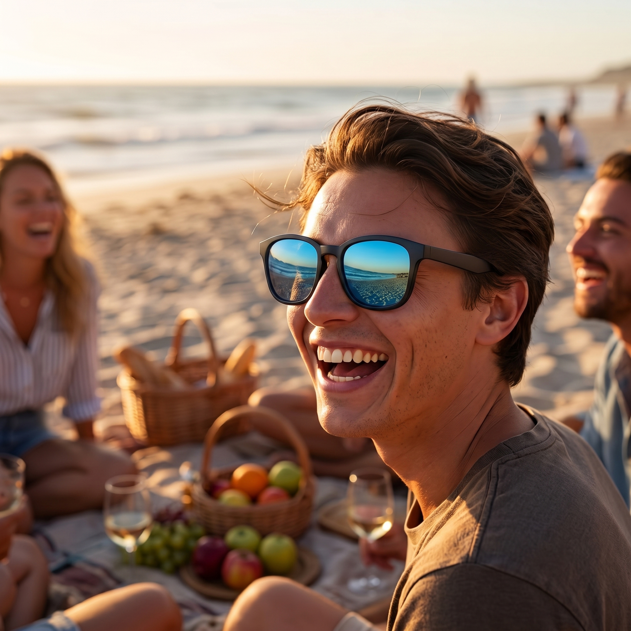 Unisex Square Wayfarer Sunglasses model 1
