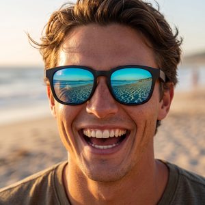 Unisex Square Wayfarer Sunglasses model 2