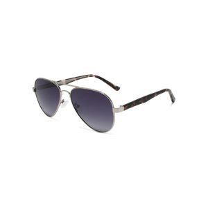 Retro Aviator Acetate Temple Sunglasses midnight