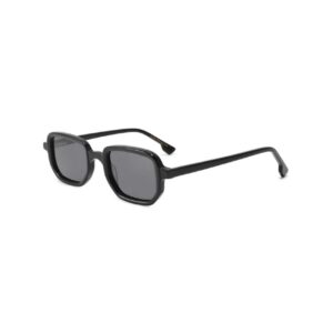 Square Retro Acetate Sunglasses black