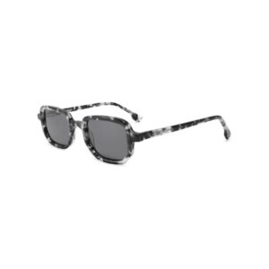 Square Retro Acetate Sunglasses black white