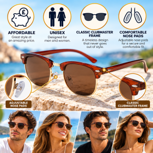 Unisex Classic Clubmaster Sunglasses uses