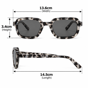 Square Retro Acetate Sunglasses premium materials
