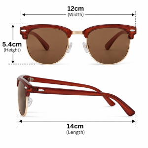 Unisex Classic Clubmaster Sunglasses dimensions